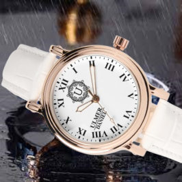 Personalized Silver Roman Numeral Modern Elegant  腕時計