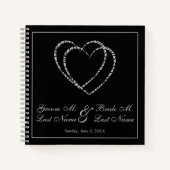 Personalized Silver Wedding Guest Book ノートブック (正面)