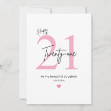 Personalized Simple Daughter 21st Birthday
