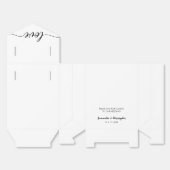 Personalized Simple Elegant Love Wedding ScrIpt フェイバーボックス (見開き)