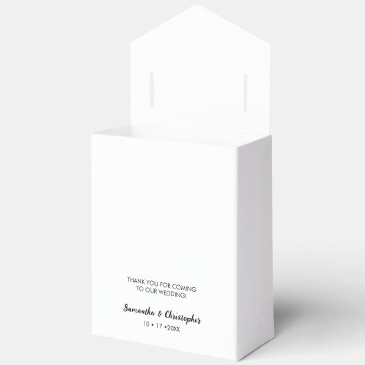 Personalized Simple Elegant Love Wedding ScrIpt フェイバーボックス (見開き)
