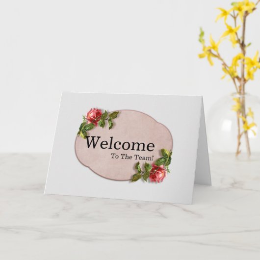 Personalized simple Elegant Welcome Card カード (黄色い花)