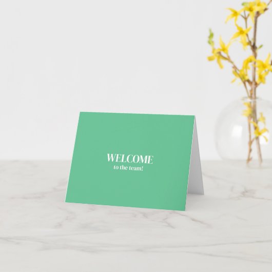 Personalized simple Elegant Welcome to the team カード (黄色い花)