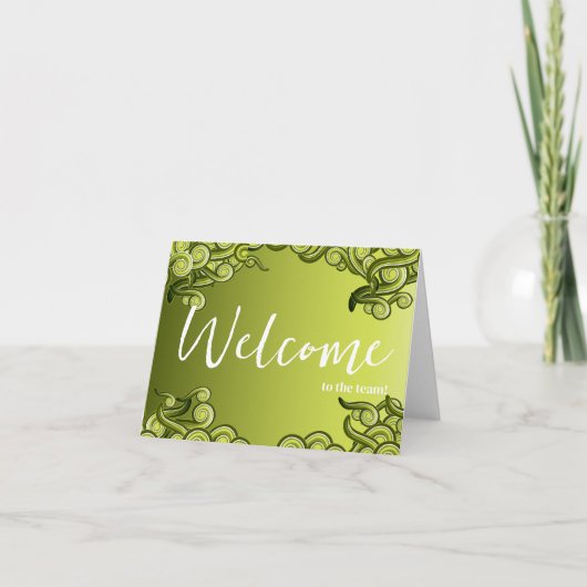 Personalized simple Elegant Welcome to the team カード (正面)