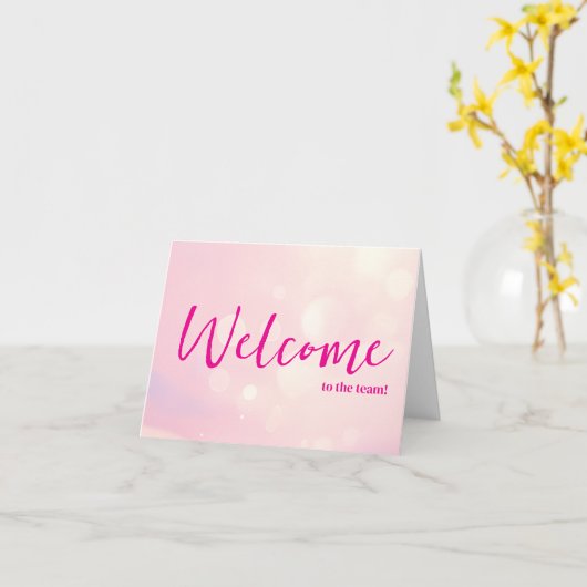 Personalized simple Elegant Welcome to the team カード (黄色い花)