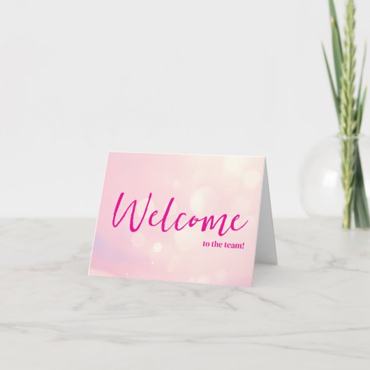 Personalized simple Elegant Welcome to the team カード (正面)