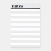 Personalized Simple Minimal Sticky Notes, 4" x 6" ポストイット (正面)