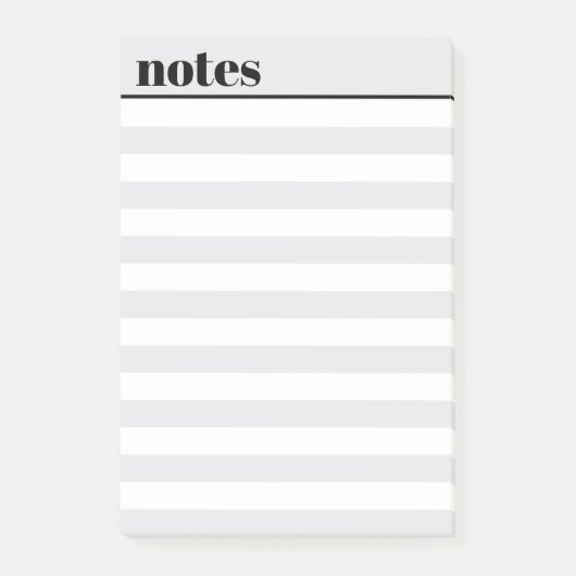 Personalized Simple Minimal Sticky Notes, 4" x 6" ポストイット (正面)