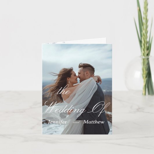 Personalized Simple Modern Wedding Invitation 招待状 (正面)