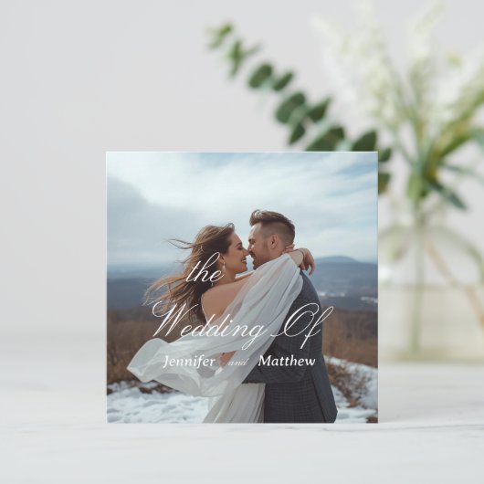 Personalized Simple Modern Wedding Invitation  招待状 (スタンド正面)