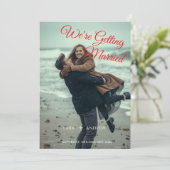 Personalized Simple Modern Wedding save the date 招待状 (スタンド正面)