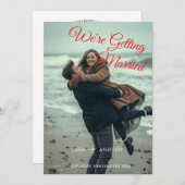 Personalized Simple Modern Wedding save the date  招待状 (正面/裏面)