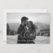 Personalized Simple Modern Winter Wedding Card 招待状 (正面)