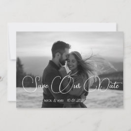 Personalized Simple Modern Winter Wedding Card 招待状
