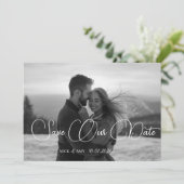 Personalized Simple Modern Winter Wedding Card 招待状 (スタンド正面)
