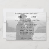 Personalized Simple Modern Winter Wedding Card 招待状 (裏面)
