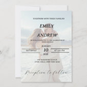 Personalized Simple Modern winter Wedding card 招待状 (裏面)