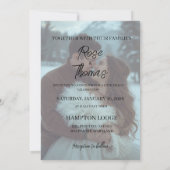 Personalized Simple Modern Winter Wedding card 招待状 (裏面)