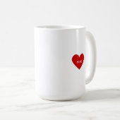 Personalized Simple Red Heart コーヒーマグカップ (正面右)