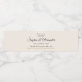 Personalized Simple Wedding Elegant Custom ペットボトルラベル (シングルラベル)