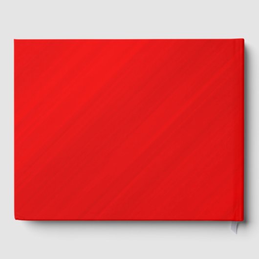 Personalized Simply Elegant Red Glamour ゲストブック (裏面)