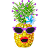 Personalized Singing Lady Pineapples シーズンポストカード