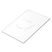 Personalized Single Custom Monogram White ノートパッド (アングル)