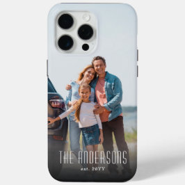 Personalized Single Family Photo & Name iPhone 15 Pro Maxケース