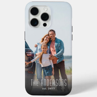 Personalized Single Family Photo & Name iPhone 15 Pro Maxケース