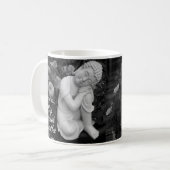 Personalized Sip Breathe Buddha Zen Black White コーヒーマグカップ (正面左)