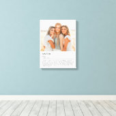 Personalized Sister Definition Quote Wall Art キャンバスプリント (インサイチュ (ウッドフロア))