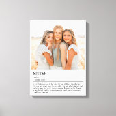Personalized Sister Definition Quote Wall Art キャンバスプリント (正面)