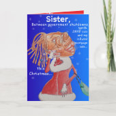 Personalized Sisters Christmas Economics Greeting カード (正面)