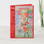 Personalized Sister's Reasonably Priced Christmas  カード (正面)
