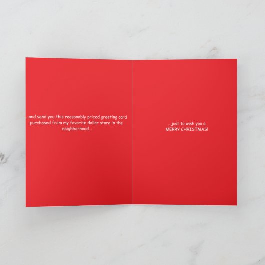 Personalized Sister's Reasonably Priced Christmas  カード (内部)