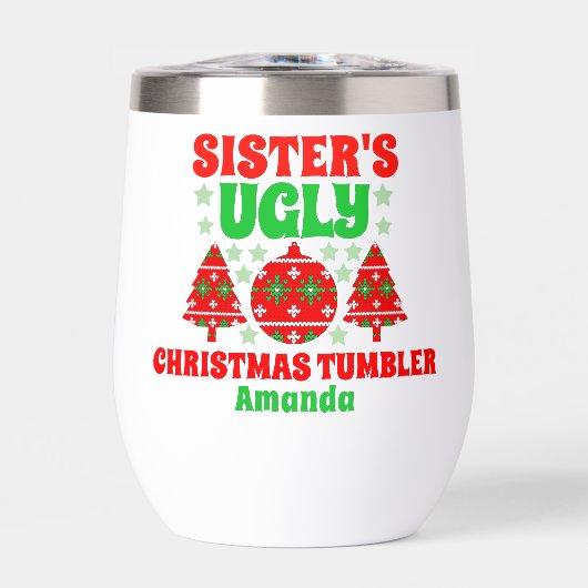 Personalized Sister's Ugly Christmas Sweater (正面)