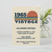 Personalized sixty vintage 60th birthday party