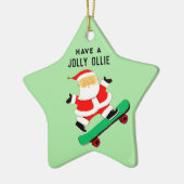 Personalized Skateboarding Christmas Holiday Gift セラミックオーナメント (左)
