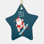 Personalized Skateboarding Holiday Gift Ceramic Or セラミックオーナメント (左)