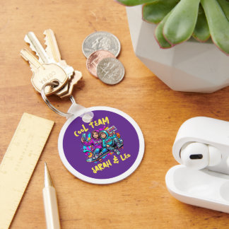 Personalized Skater Mom & Son Graffiti Keyring キーホルダー