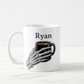 Personalized Skeleton Hand Coffee Mug Gift コーヒーマグカップ (左)