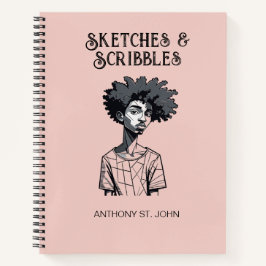 Personalized Sketches and Scribbles Notebook ノートブック