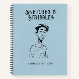 Personalized Sketches and Scribbles Notebook ノートブック