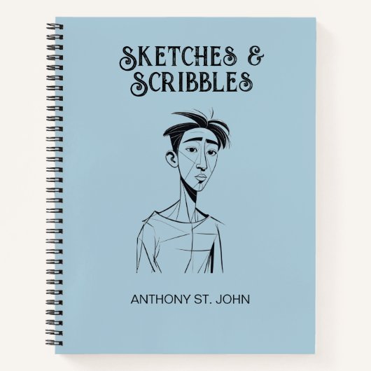 Personalized Sketches and Scribbles Notebook ノートブック (正面)