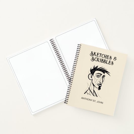 Personalized Sketches and Scribbles Notebook ノートブック (内部)