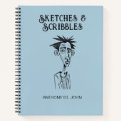 Personalized Sketches and Scribbles Notebook ノートブック (正面)