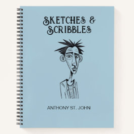 Personalized Sketches and Scribbles Notebook ノートブック