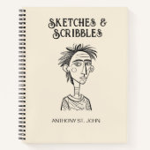 Personalized Sketches and Scribbles Notebook ノートブック (正面)