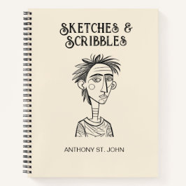 Personalized Sketches and Scribbles Notebook ノートブック