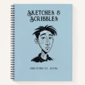 Personalized Sketches and Scribbles Notebook ノートブック (正面)